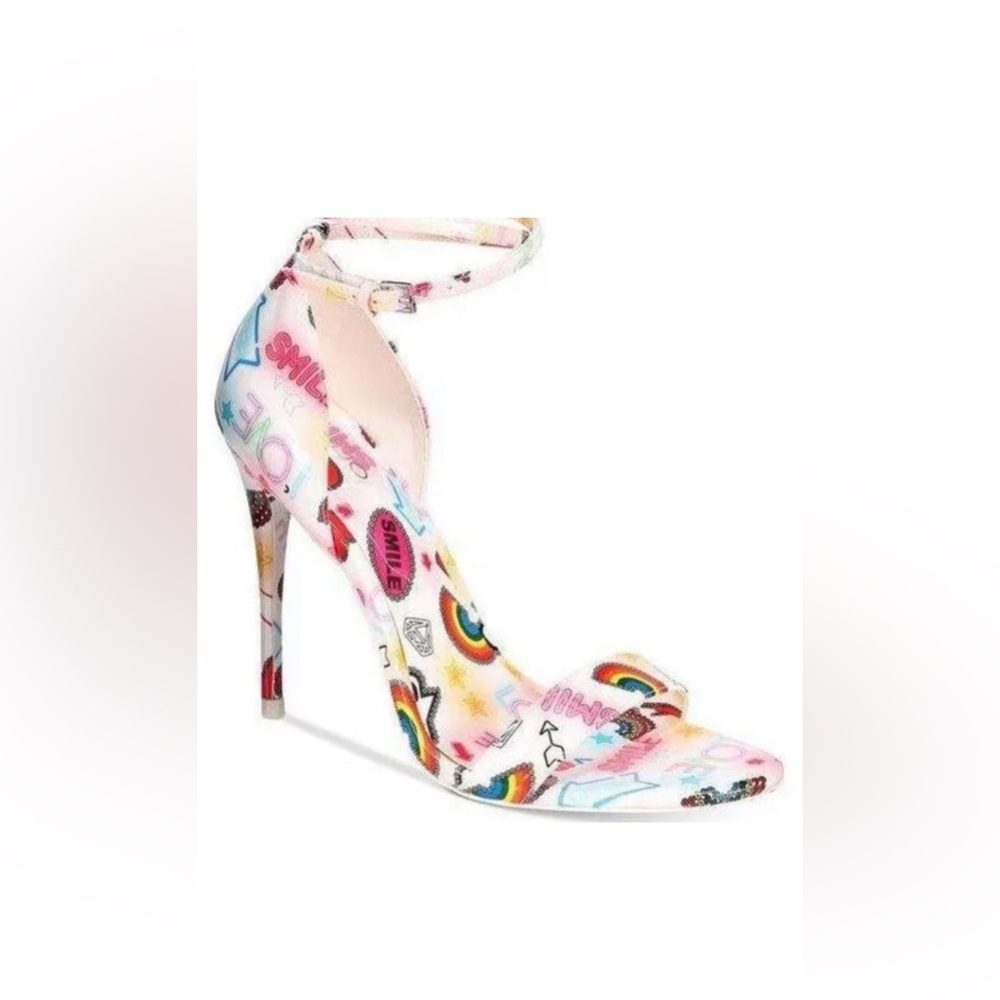 Aldo Sandyy Emoji Graffiti Love Rainbow Heart heels
